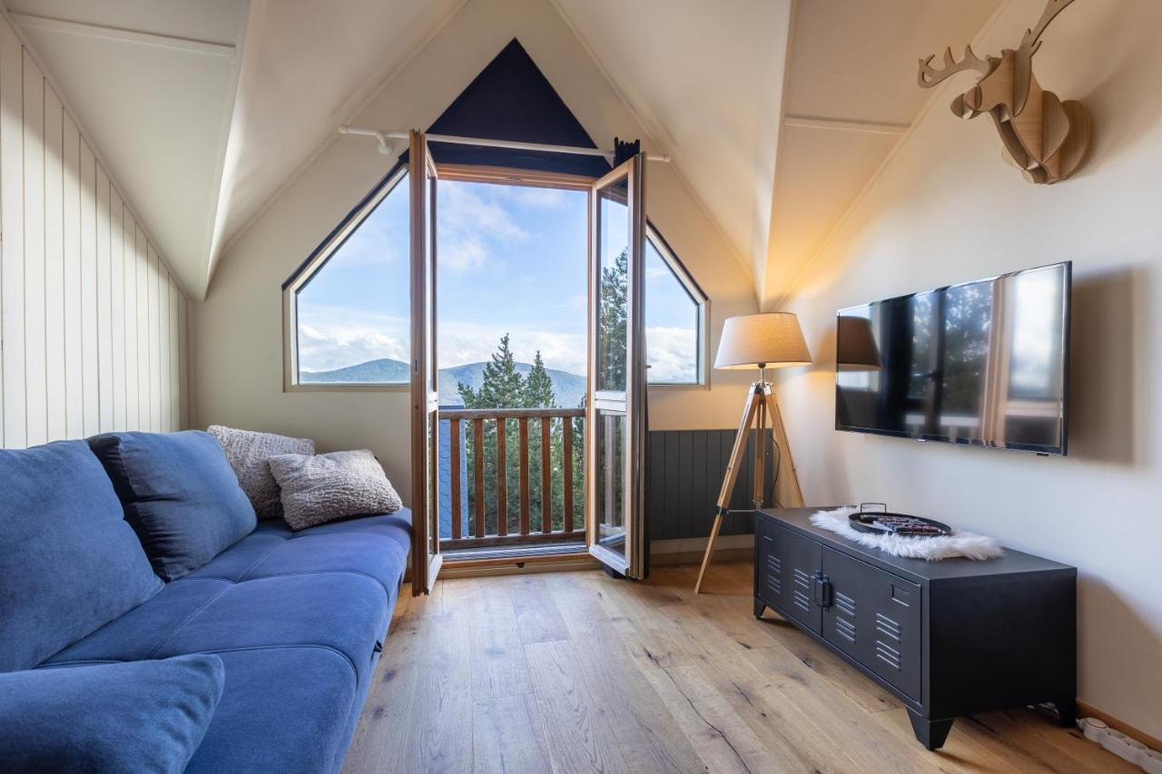 レ・ザングルLe Cerf - Duplex Avec Superbe Vue Montagneアパートメント エクステリア 写真